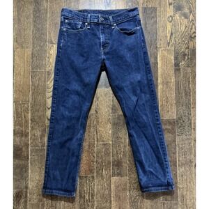 LEVI'S 502 Jeans Mens Size W32xL30 Dark Wash Blue Denim Tapered PC9-29507-0036